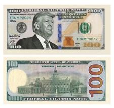VICTOIRE TRUMP 2024! BILLET FANTAISIE 100 DOLLARS US Donald Président Etats unis