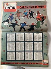 Calendrier TINTIN 1959 par HERGE (La Ronde des personnages) - BE