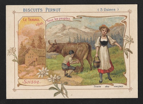 Pernot chromo card suisse - pernot,