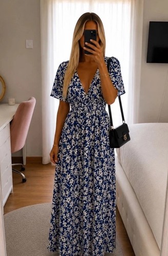 Robe longue fluide à - 💙,
