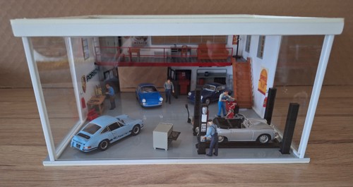 Diorama garage porsche - 1/43,