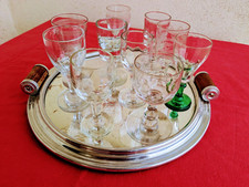 10 anciens petits verres à