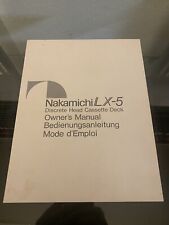 Nakamichi LX-5 Owner Manual  