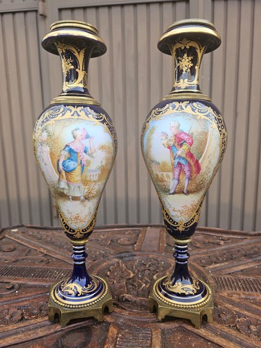 Antique pair sevres style - antique,