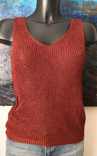 Caroll Top femme maille brique