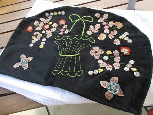Housse coussin brodé - housse,