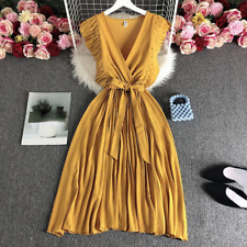 Femme Plissé Robe sans