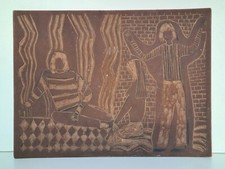 Plaque gravée tampon encreur