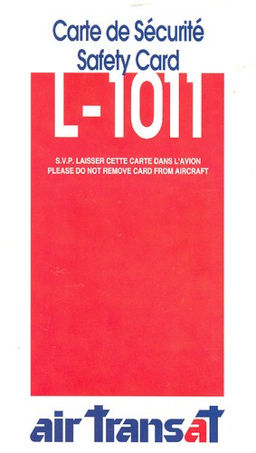 Safety card air transat - card,