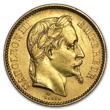 1861-1870 France Gold 20