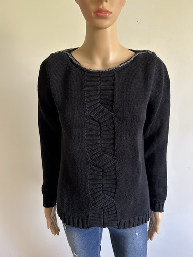 Pull noir manches longues - pull, à