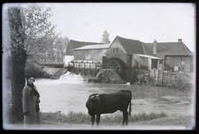 NEGATIF Photo Moulin Moteur hydraulique France Plaque P50L12n3 c1900