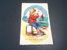 cpa germaine bouret , le vieus  loup  de mer