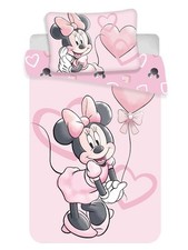 Parure de Lit Minnie pour Lit Bébé ou Junior 100% Coton Housse de Couette 100...