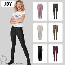 Jean femme aspect cuir skinny moto enduit treggings tube