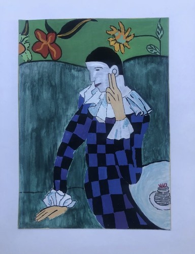 Tableau peinture arlequin