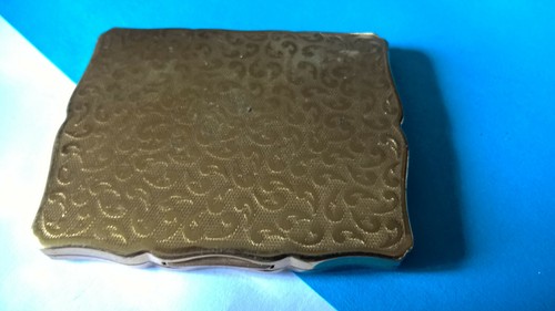 Vintage poudrier sac doré - poudrier,