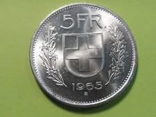 MONNAIE  SUISSE  5 FRS  ARGENT