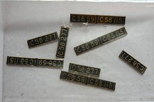 lot plaque IMMATRICULATION SNCF  LOCOMOTIVE C58 115 C58 59 C58 277 ech HO