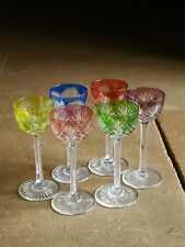 6 Verres Cristal Overlay Taille Baccarat St Louis ?  Roemer