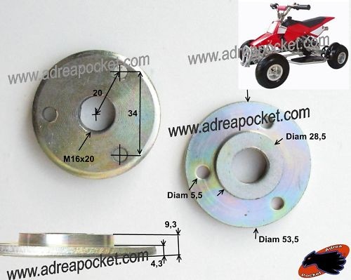 Platines fixation roues - de,