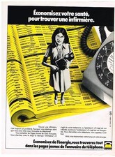 PUBLICITE ADVERTISING    1979   LES PAGES JAUNES   ANNUAIRE FRANCE TELECOM