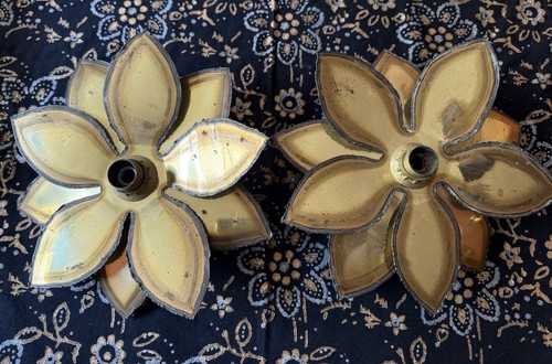 Paire appliques fleurs - paire, d'appliques