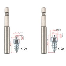 Lot de 100 crampons pour pneus d'hiver et de neige pour vélos, SUV, camions