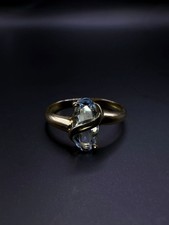Bague or 18 carats Aigue marine