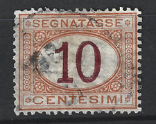 ITALIE !  Timbre ancien SERVICE du Royaume de 1870 n°6a chiffre double