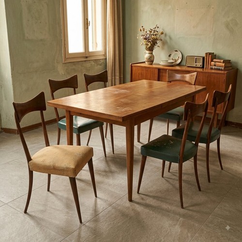 Chaises vintage hêtre simili - vintage,
