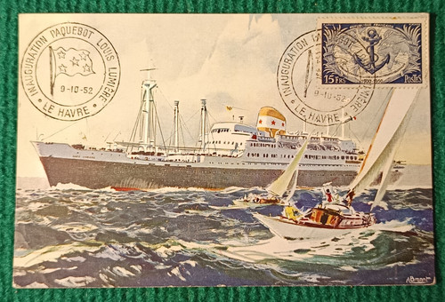 Carte postale paquebot louis - carte,