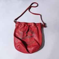 Timberland Sacs seau en cuir rouge