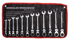 12 Clés plates à cliquet de