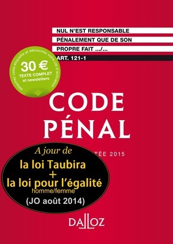 Code pénal 2015 yves - pénal,