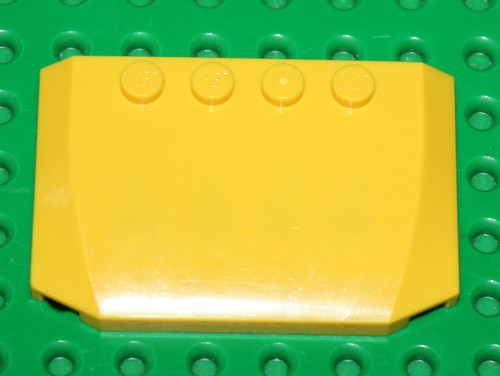 Lego capot yellow wedge - yellow, ref