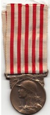 France Médaille Décoration en Bronze GRANDE GUERRE 1914-1918