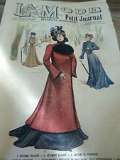 ANCIENNE REVUE LA MODE DU PETIT JOURNAL  AVEC PATRON CORSAGE BOLERO  N°5 1901