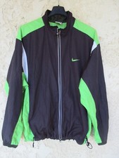 Veste NIKE coupe vent windbreaker jacket sport loisir noir vert L