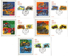 3508/17-+ FDC  5 ENVELOPPES  1er JOUR  SUR  CEF   CYLINDREES  ET  CARENAGES