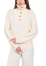 Pull Femme Col Montant Polo À