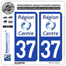 2 Stickers autocollant plaque