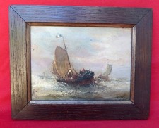 PEINTURE MARINE HUILE SUR PANNEAU Signée " Georges "