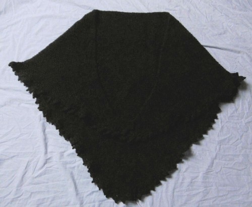 Grand chale marron tricote - chale,