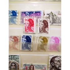 Timbre France 2239 2240 2241 2242 2243 2244 Série Liberté de Delacroix 1982