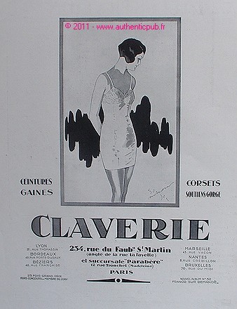 Publicite claverie corset - publicite,