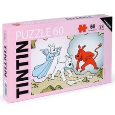 Puzzle 60 pièces Tintin, Milou mi-ange mi-démon + Poster 45,7x30,4cm (81562)