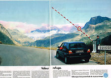 PUBLICITE ADVERTISING 015  1989  VOLKSWAGEN  la GOLF GLl  ( 2 pages) 27.1.15