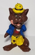 N° 166 ANCIENNE RARE FIGURINE LES 3 PETITS COCHONS GRAND LOUP EDUCO BABY 8x4cm