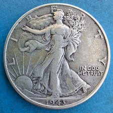 Etats-Unis United States USA , Walking Liberty 1/2 half dollar 1943 km 142